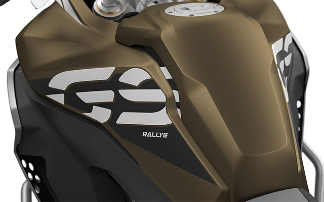 Pohled na nádrž modelu F 850 GS Adventure.