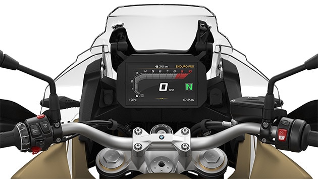 Pohled na 6,5“ TFT displej modelu F 850 GS.