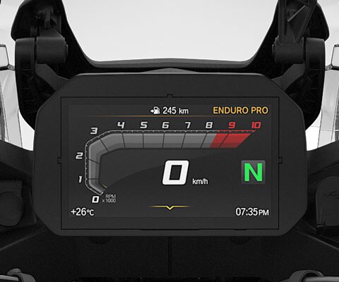 Pohled na 6,5“ TFT displej modelu F 850 GS.