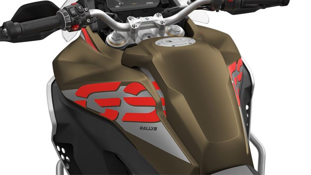 Pohled na nádrž modelu F 850 GS Adventure.