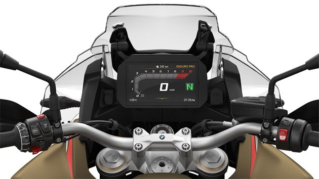 Pohled na 6,5“ TFT displej modelu F 850 GS.