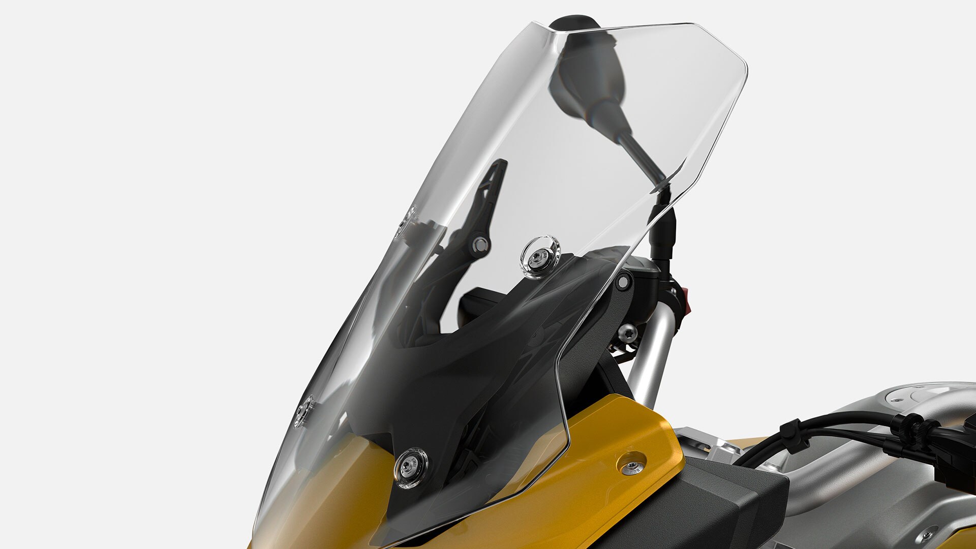 Výškově nastavitelný čelní štít BMW F 900 XR.