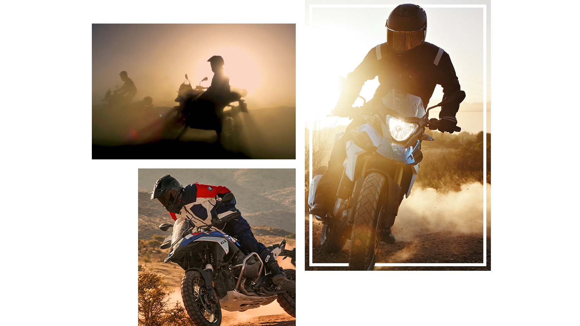 Koláž modelů BMW Motorrad GS.