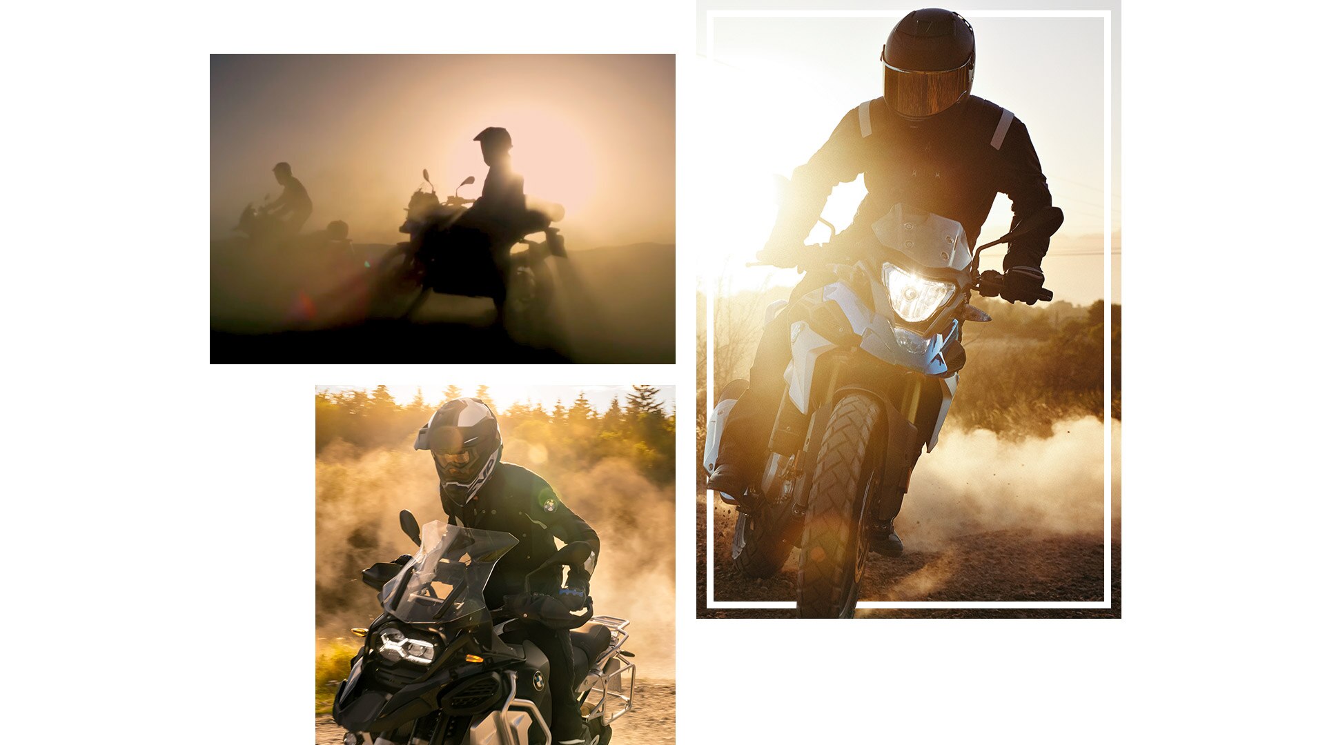 Koláž modelů BMW Motorrad GS.