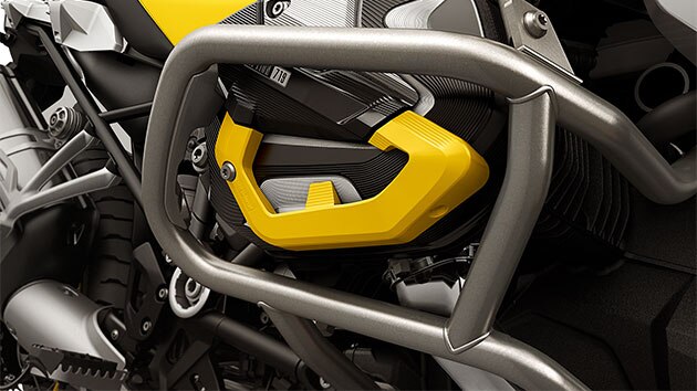 Frézovaný kryt válce Option 719 se speciálním černo-žlutým designem (včetně standardní ochrany motoru)