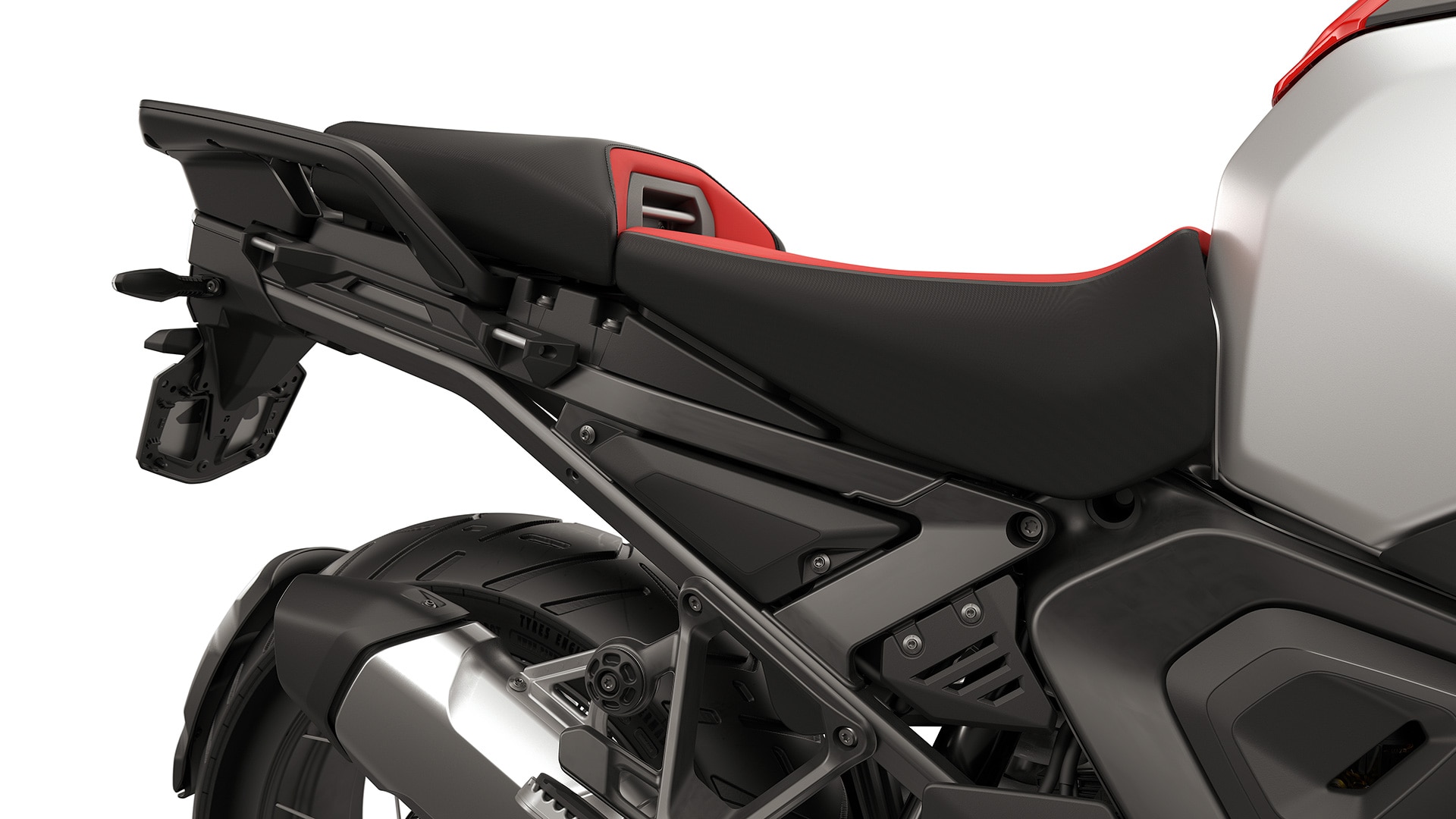 Zadní rám z hliníkových trubek ve tvaru mřížky