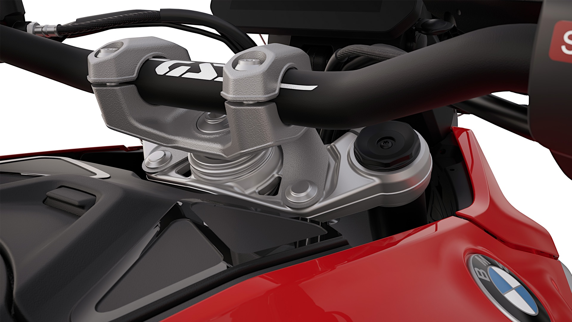 Můstek vidlice se systémem BMW EVO Telelever motocyklu R 1300 GS od BMW Motorrad