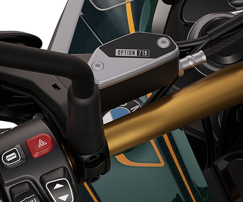Frézované díly Option 719 modelu BMW R 1300 GS Tramuntana