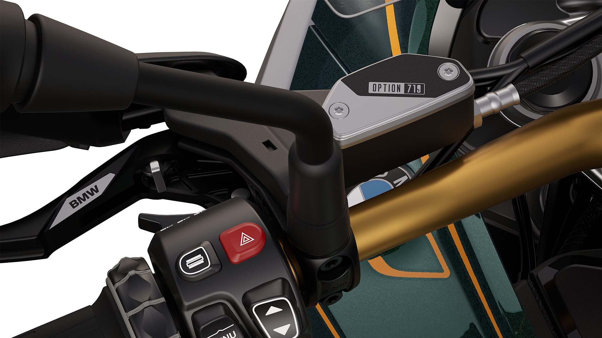 Frézované díly Option 719 modelu BMW R 1300 GS Tramuntana
